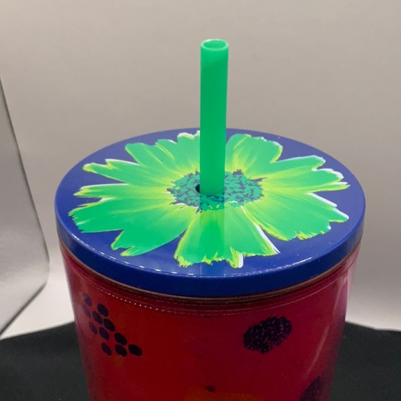 Starbucks Summer 2022 Red/Orange ‘Dancing Blooms’ Floral Venti 24 oz Tumbler - Picture 3 of 4